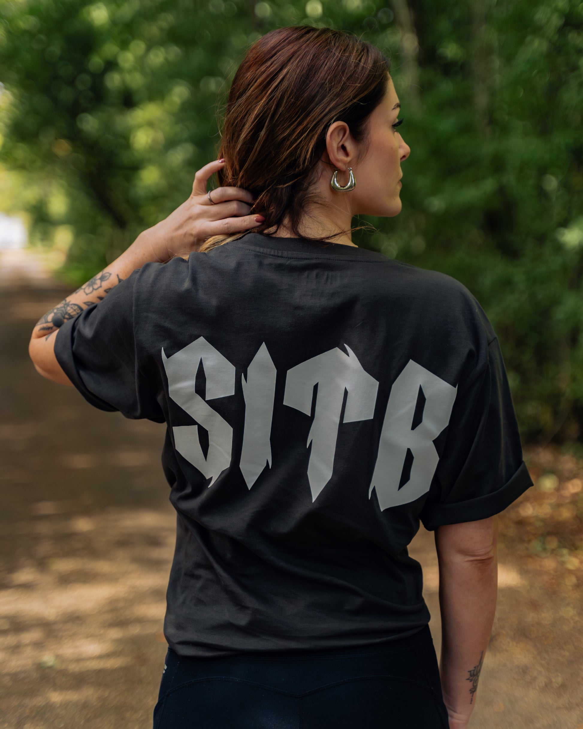 SITB Oversized Unisex T-Shirt Charcoal Grey & White