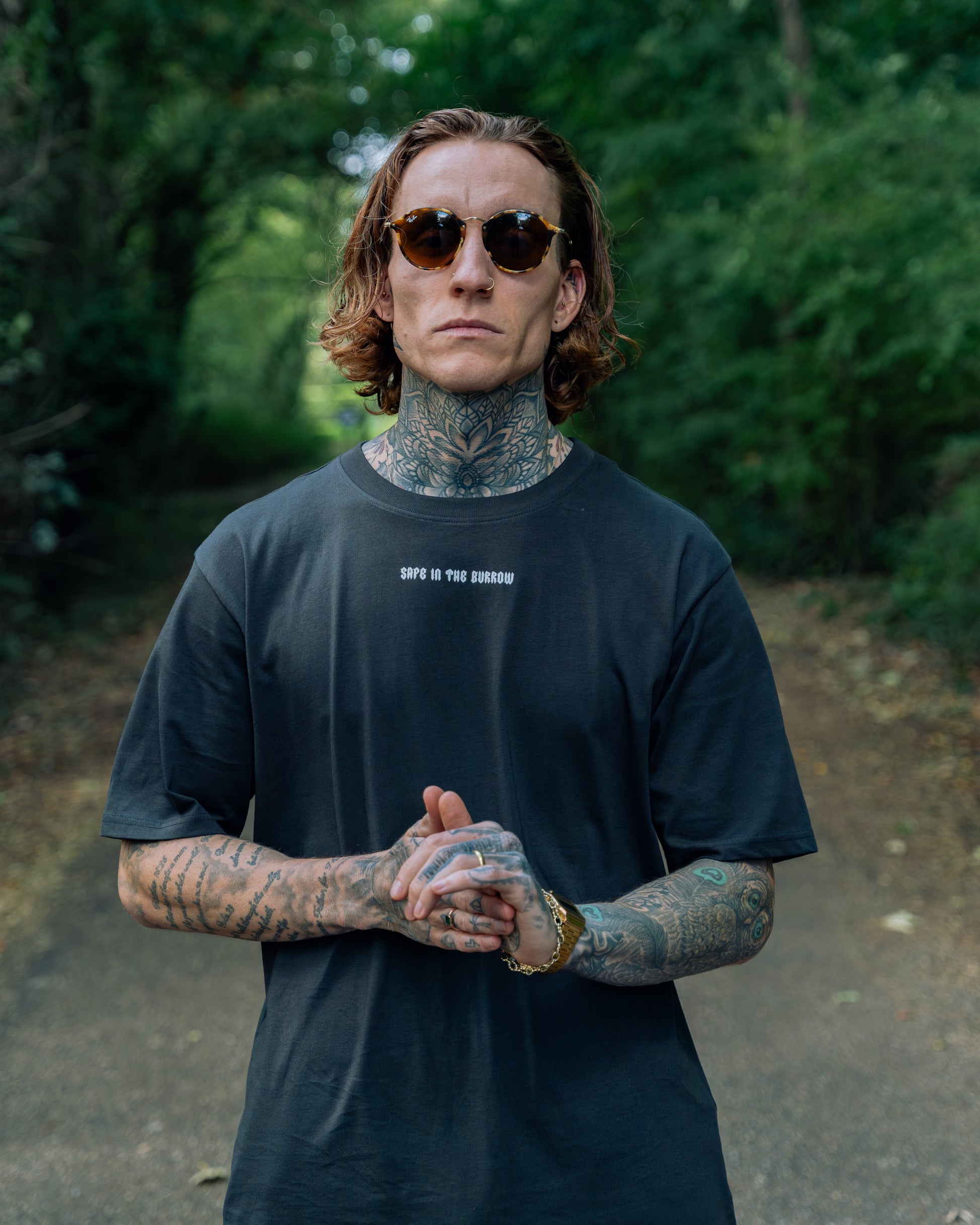 SITB Oversized Unisex T-Shirt Charcoal Grey & White