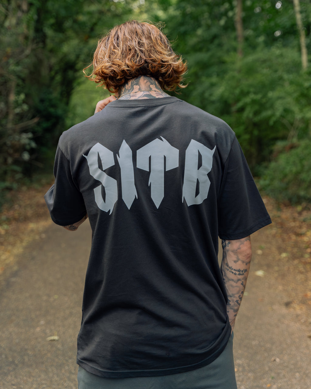 SITB Oversized Unisex T-Shirt Charcoal Grey & White